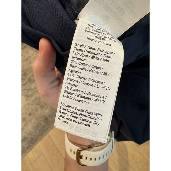 J.Crew Remi Pants Womens SZ 6 Navy Bi-Stretch Cotton Side Zip NWT AG172 - Picture 9 of 10